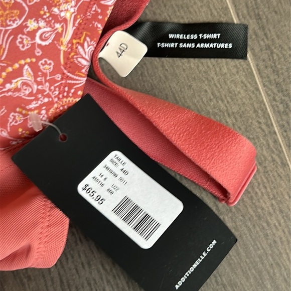 Addition Elle Deesee Lingerie Wireless T-Shirt Bra Size 44D Pink Coral - Picture 9 of 13